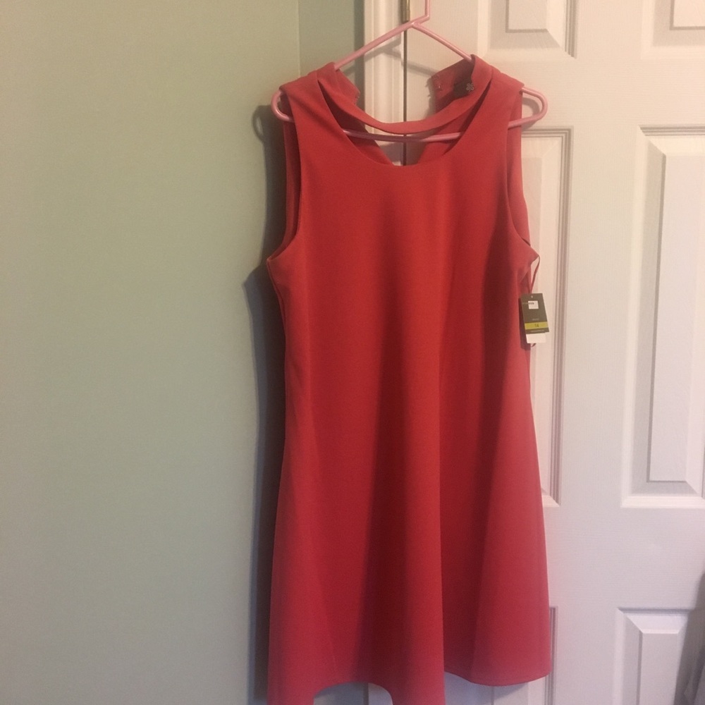 Brand New w/o tags. Salmon colored dress. Size 14